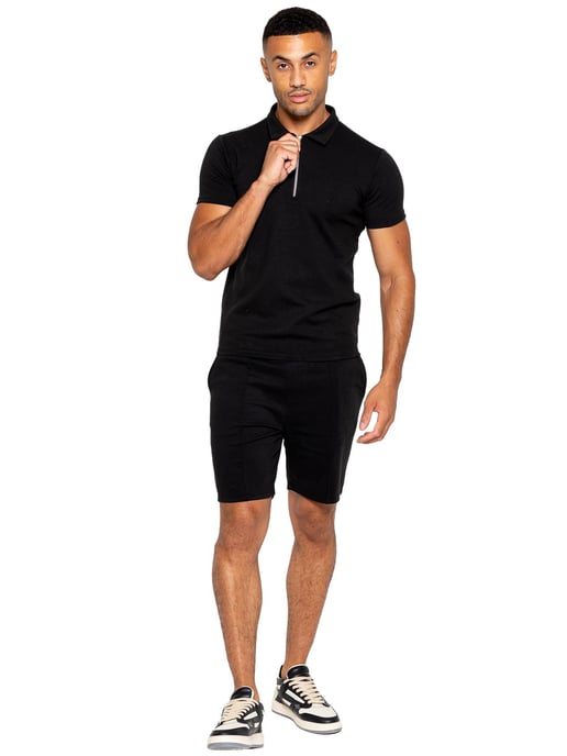 Enzo | Herren-Polo-Trainingsanzug-Set - Schwarz - Image 1