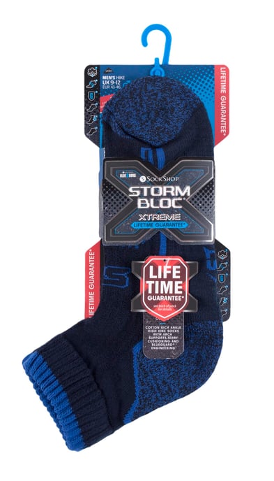 Storm Bloc Herren Baumwolle reichen hohe Knöchel Länge Wandern Trekking Socken - Image 2