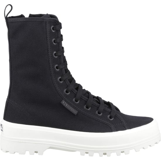 Superga 2641 Alpina High Baumwollmischung Damen Schwarz Stiefel - Image 5