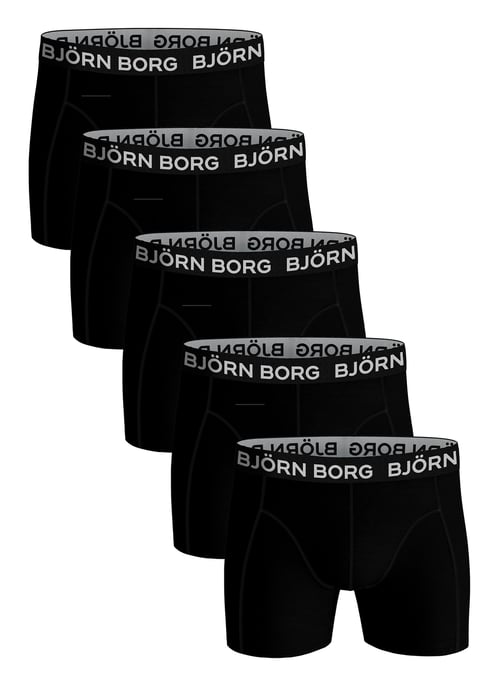 Björn Borg- 5 Paare Herren Boxershorts | Baumwolle Stretch Boxershorts Shorts Unterwäsche - Schwarz - Image 1