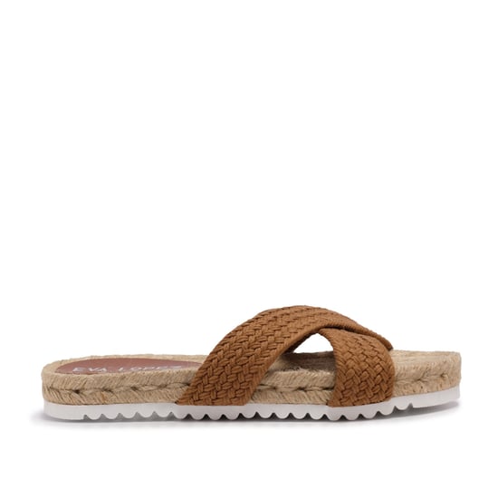 Flat Yute Sandal for Women Brown Shoes Eva Lopez