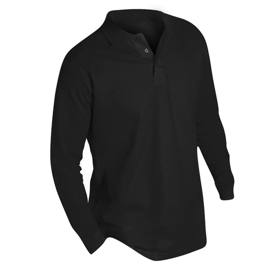 SOLS Herren Winter II Langarm-Pique-Baumwoll-Poloshirt (Schwarz) - Image 3