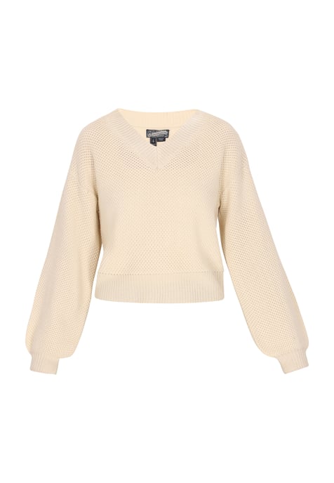 Dreimaster Pullover Damen Creme - Image 1