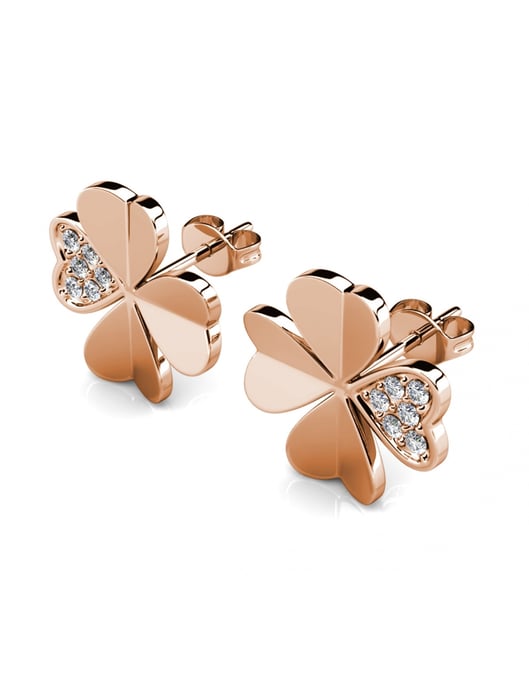 Kleeblatt-Set und Box - Rose Gold und Kristall - Image 6