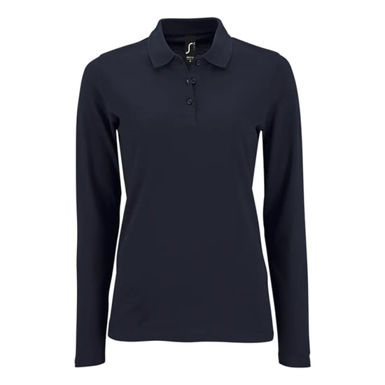 SOLS - "Perfect" Poloshirt für Damen Langärmlig (Dunkelblau) - Image 1