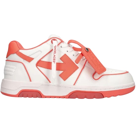 Off-White Out Of Office Coral Red Calf Leather Sneakers - Image 1