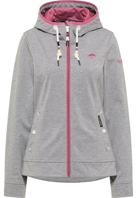 Schmuddelwedda Funktionsjacke Damen grau melange sorbetrot - Image 1