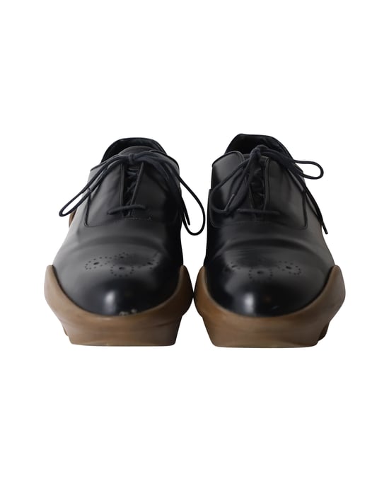 Prada Plattform Brogues aus schwarzem Leder - Image 2