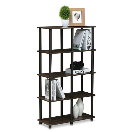 Furinno Brown Turn-N-Tube 8 Space Shelf, Walnut/Brown