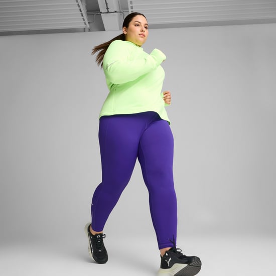 PUMA RUN Womens Grid Fleece Half-Zip Top