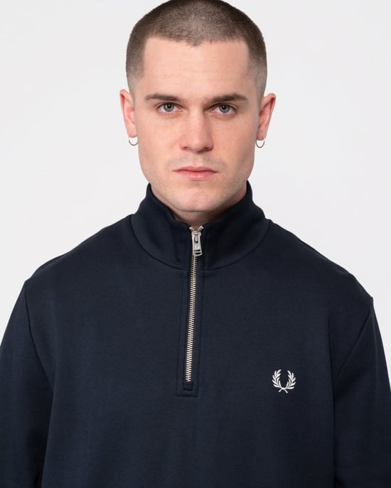 Fred Perry Mens Half Zip Sweatshirt