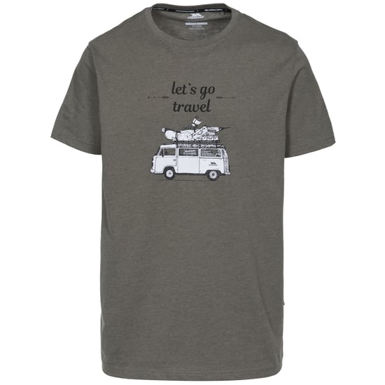Trespass Herren T-Shirt mit Campervan-Motiv (Moosgrün meliert) - Image 1