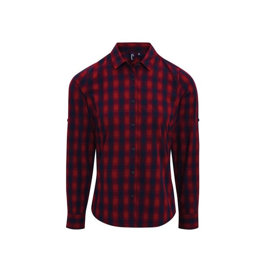 Premier - "Mulligan" Hemd für Damen Langärmlig (Rot/Marineblau) - Image 1
