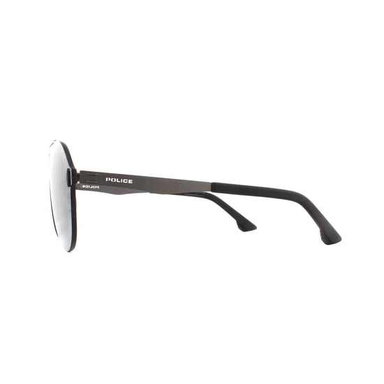 Police Sunglasses SPL339 Flow 1 0627 Matte Ruthenium Smoke Grey