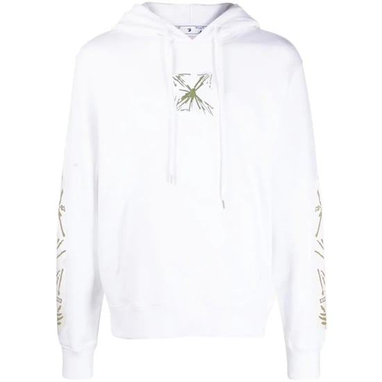 Off-White Splash Arrow Skate Fit Weier Kapuzenpullover - Image 1