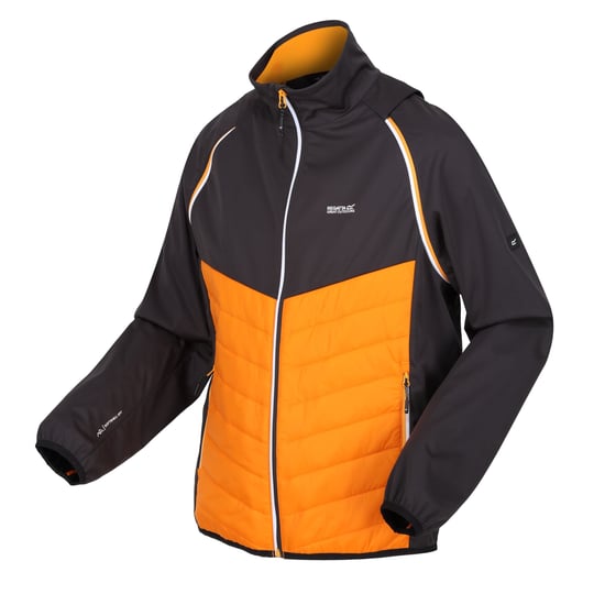 Regatta Mens Steren Hybrid Soft Shell Jacket (Orange Pepper/Ash)