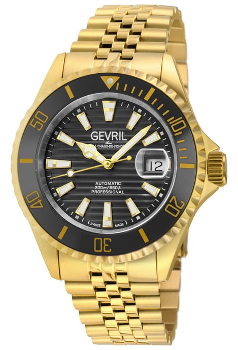 Gevril Chambers Black dial 42605 Swiss Automatic Sellita SW200 Watch
