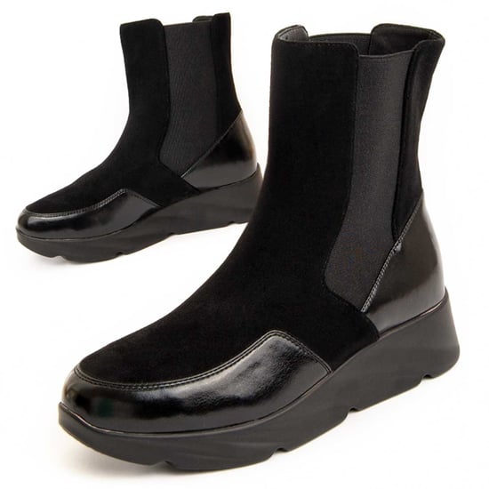 Montevita Wedge Ankle Boot Calig2 In Black