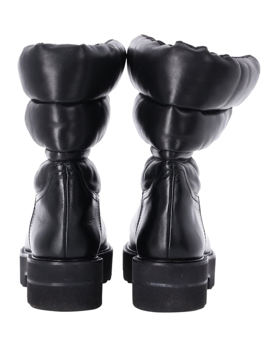 Stuart Weitzman Tyler Gepolsterte Ankle Boots aus schwarzem Leder - Image 4