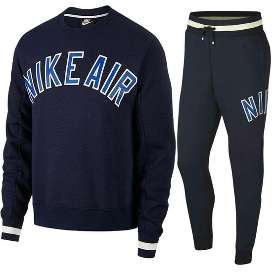 Nike Air Fleece Full Crewneck Trainingsanzug Set Navy - Image 1