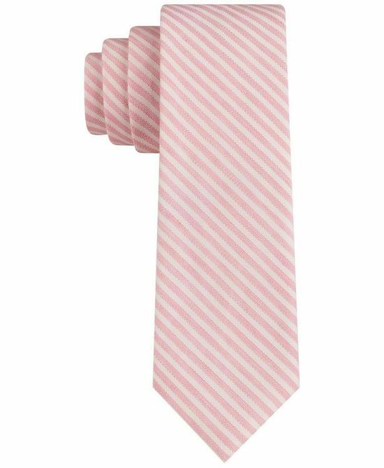 Tommy Hilfiger Men's Neck Tie Pink  Hudson Striped Skinny Slim