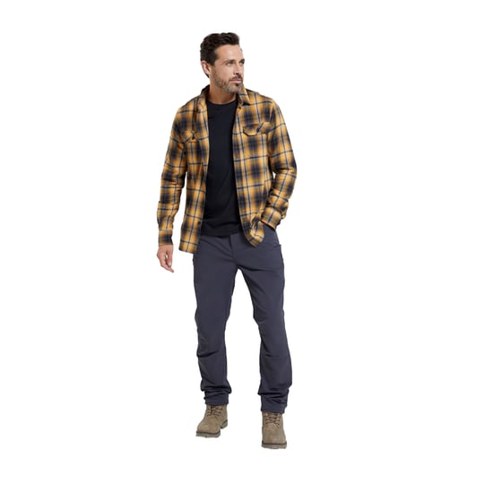 Mountain Warehouse Mens Trace Flannel Long-Sleeved Shirt (Yellow)