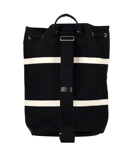 Saint Laurent Rive Gauche Rucksack aus schwarzem Canvas - Image 4