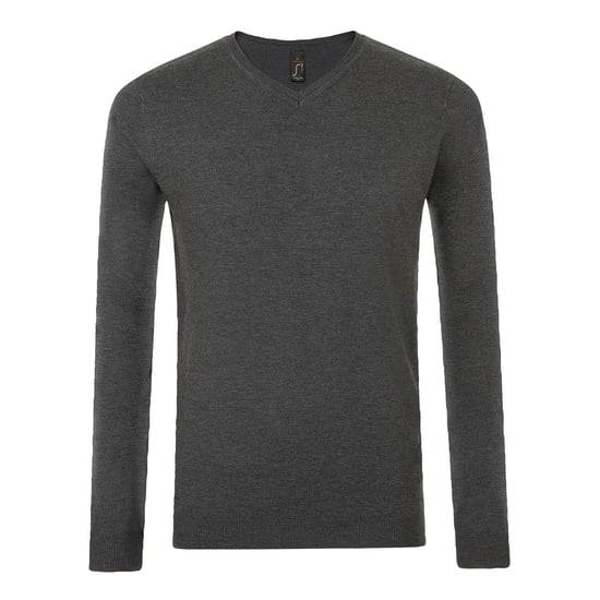 SOLS Herren Glory V-Ausschnitt Pullover (Holzkohle Mergel) - Image 1