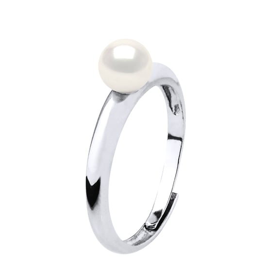 Simple Ring - Real Cultured Freshwater Pearls Round 5-6 mm