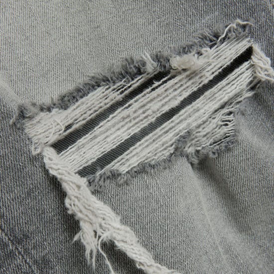 River Island Womens Straight Jeans Grey Ripped High Waisted Slim