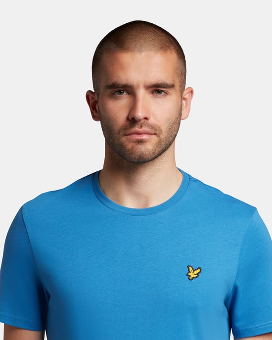 Lyle & Scott Einfarbiges T-Shirt in Blau - Image 4