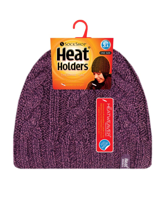 Thermische Fleece-gefütterte Damen-Wintermütze mit Zopfmuster - Image 2