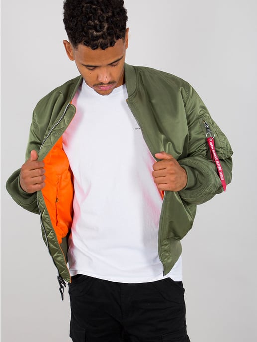 Alpha Industries Men's MA-1 Bomber Jacket in Sage Green - Image 2