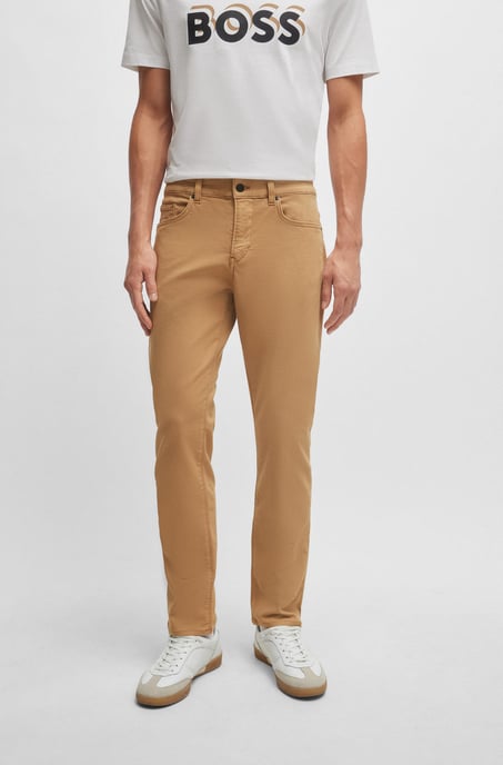 Men's Boss Slim-Fit Jeans in Beige