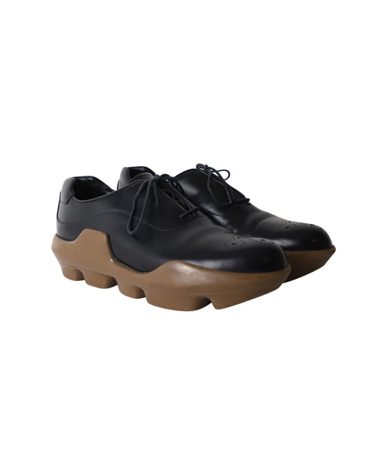 Prada Plattform Brogues aus schwarzem Leder - Image 3