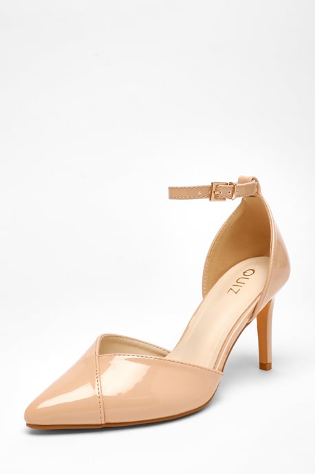 Nude Patent Court Heels - Image 1