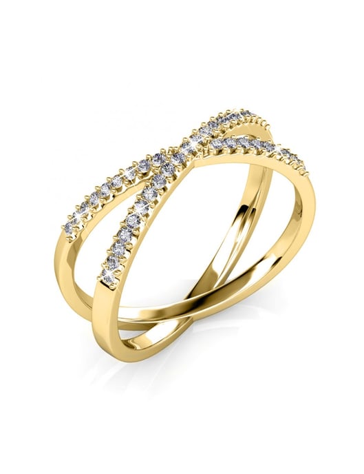 X Ring - Gold und Kristall - Image 3