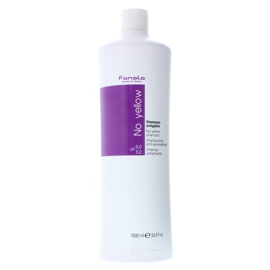 Fanola No Yellow Shampoo 1000ml Ideal For Grey Superlightened Or Decoloured Hair