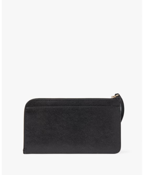 Lucy Saffiano Leather Medium L-Zip Wristlet