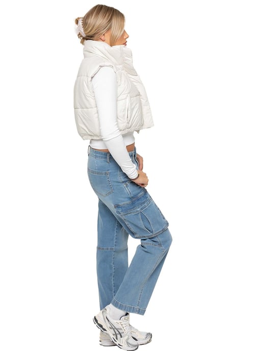 Enzo | Womens Puffer Gilet Jacke - Image 6