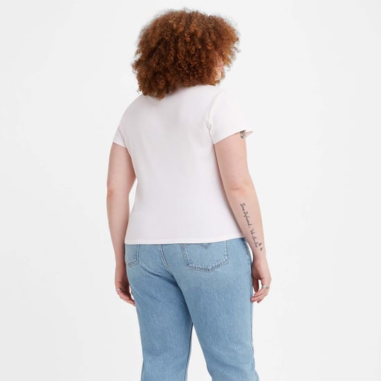 Women's Levis Plus Baby T-Shirt in White - Image 2
