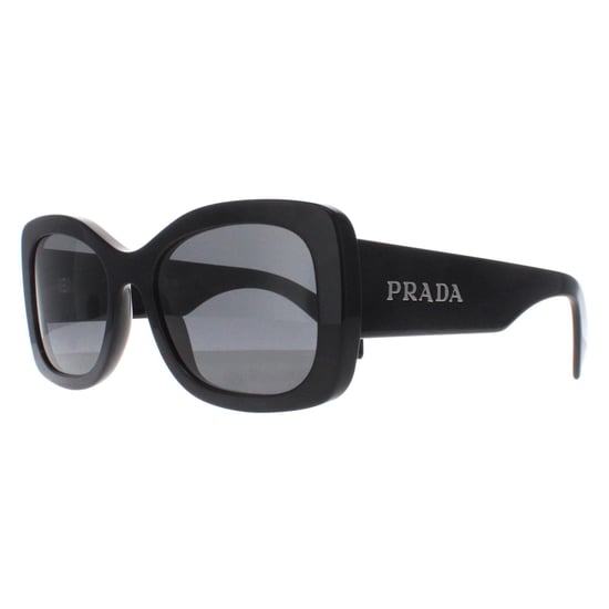 Prada Oval Womens Black Dark Grey PRA08S