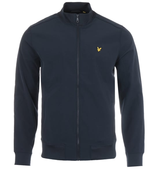 Lyle & Scott Zip Through Funnel Neck Soft Shell Jacke - Dark Navy - Image 1