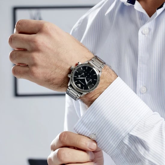 Emporio Armani Mario Silber Herren Armbanduhr AR11241 - Image 4