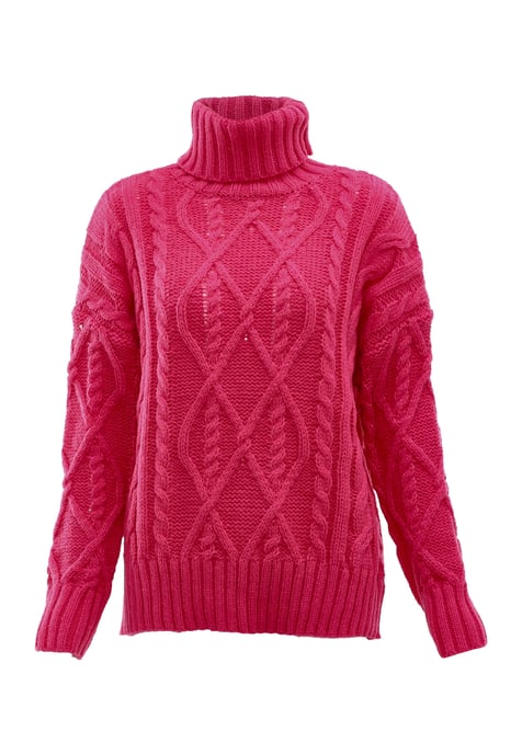 Mymo Turtleneck pullover women fuchsia