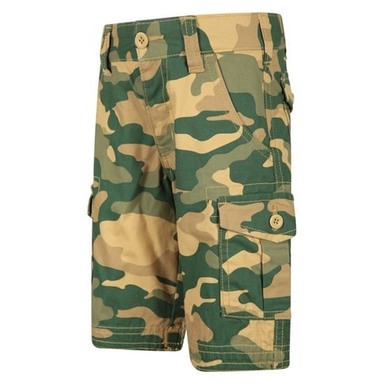 Mountain Warehouse Childrens/Kids Camo Cargo Shorts (Hellbeige/Grün) - Image 4