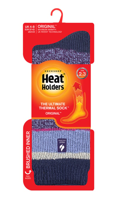 Wärmehalter - Damen Thermosocken für den Winter | Outdoor & Indoor Socken | Kuschelig & Flauschig | Geschenke für Frauen - Indigo Night (Provence) - Image 2