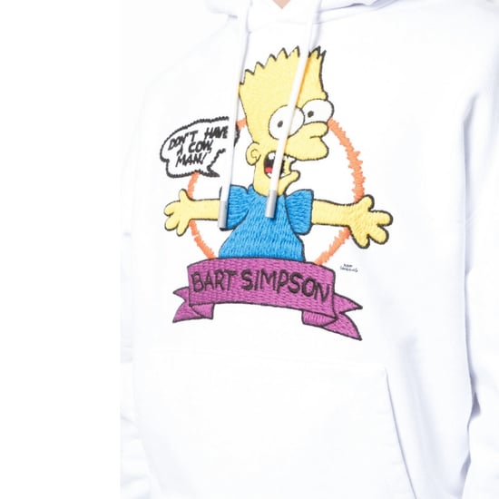 Off-White Bart Logo ubergrosser weisser Kapuzenpullover - Image 2