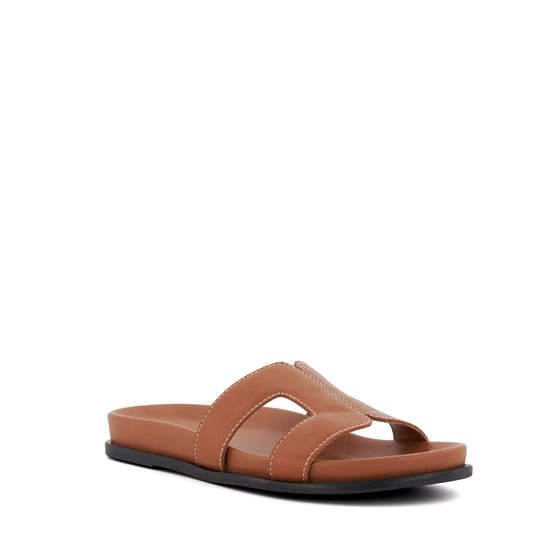 Dune Ladies Wf Loupa - Wide Fit Comfort-Footbed Flat Leather Sandals - Image 2