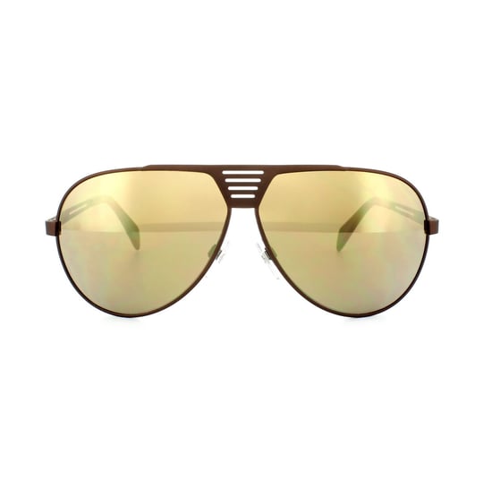 Diesel Sunglasses DL0134 36L Shiny Dark Bronze Roviex Brown Mirror